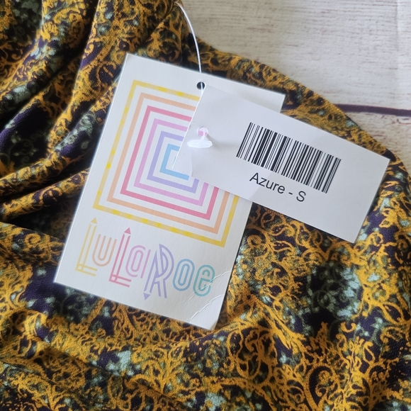 NWT LuLaRoe Multi Color Floral Print Azure Skirt Size Small - Picture 5 of 8